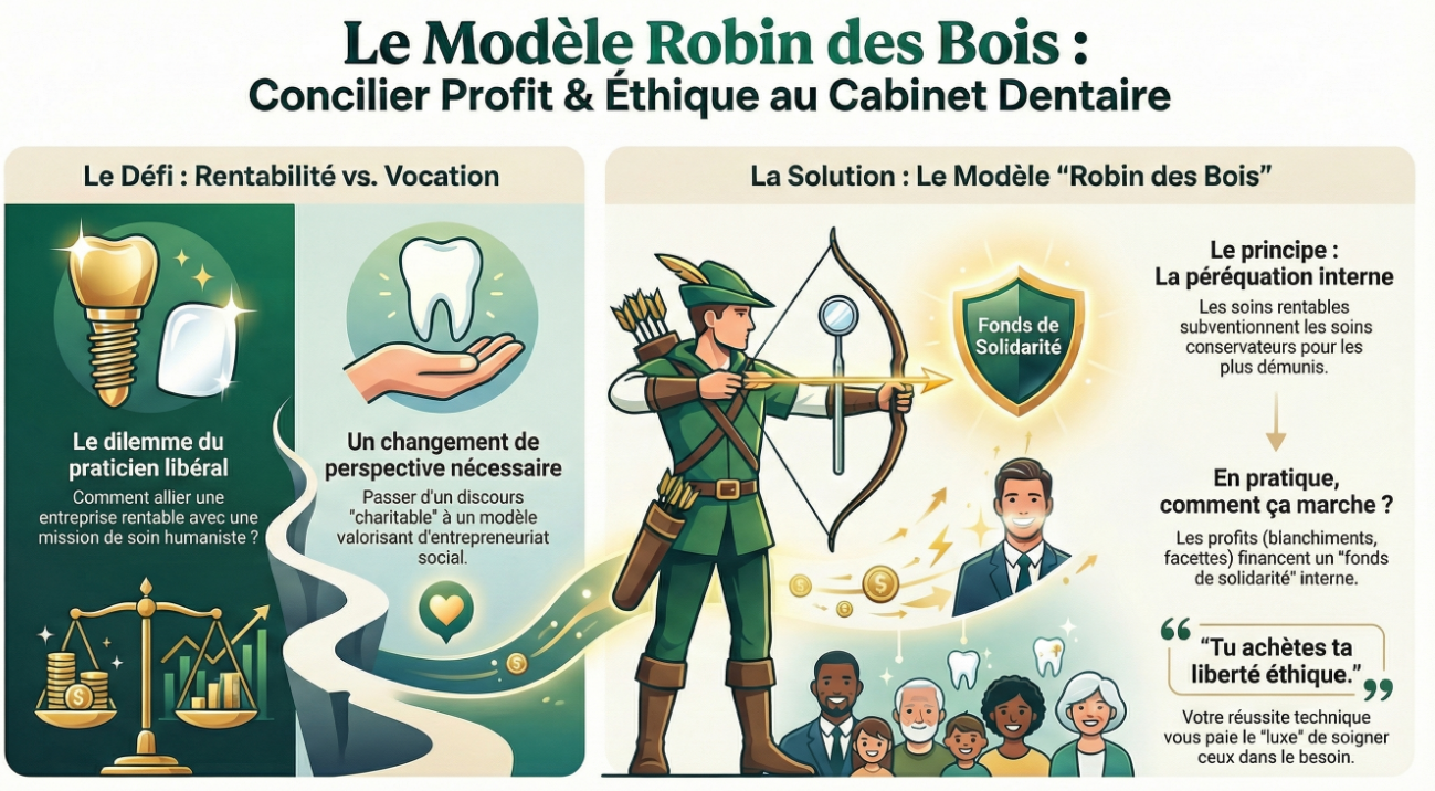 Le Modèle Robin des Bois : Concilier Profit & Éthique au Cabinet Dentaire — La péréquation interne avec le Fonds de Solidarité